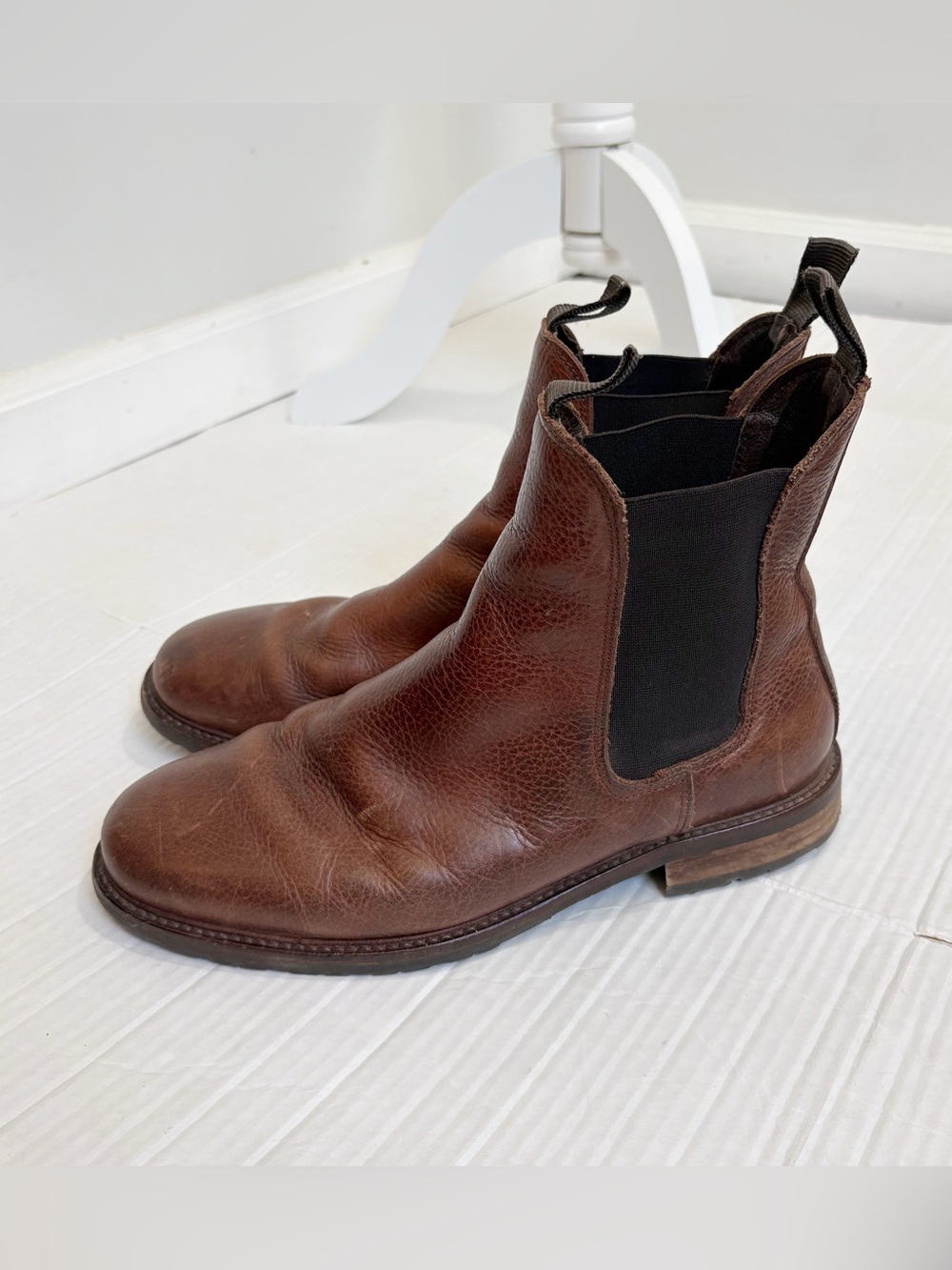 Shoe The Bear York Leather Chelsea Boots Brown Size 9 Handarte Leather Insole